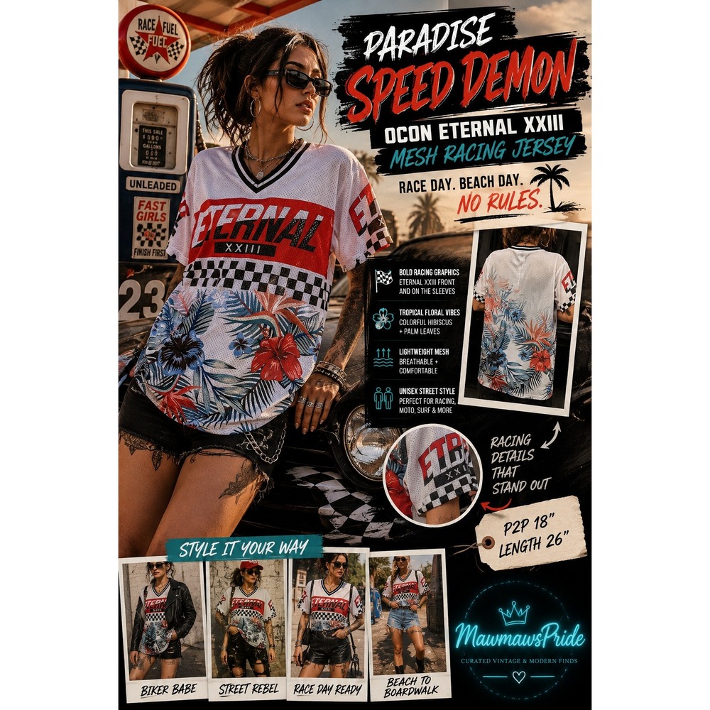 PARADISE SPEED DEMON OCON Eternal XXIII Mesh Racing Jersey Tropical Y2K M